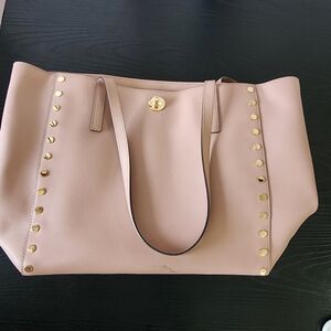 Michael Kors Elegant Pink Tote Bag with Gold Accents